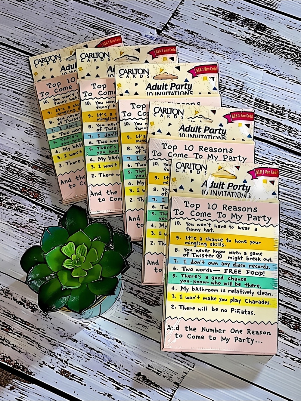 NWT Vintage Carlton Cards Adult Party
Invitations NOS Sealed (50 Total)